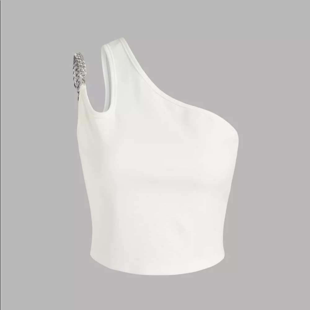 White one shoulder top